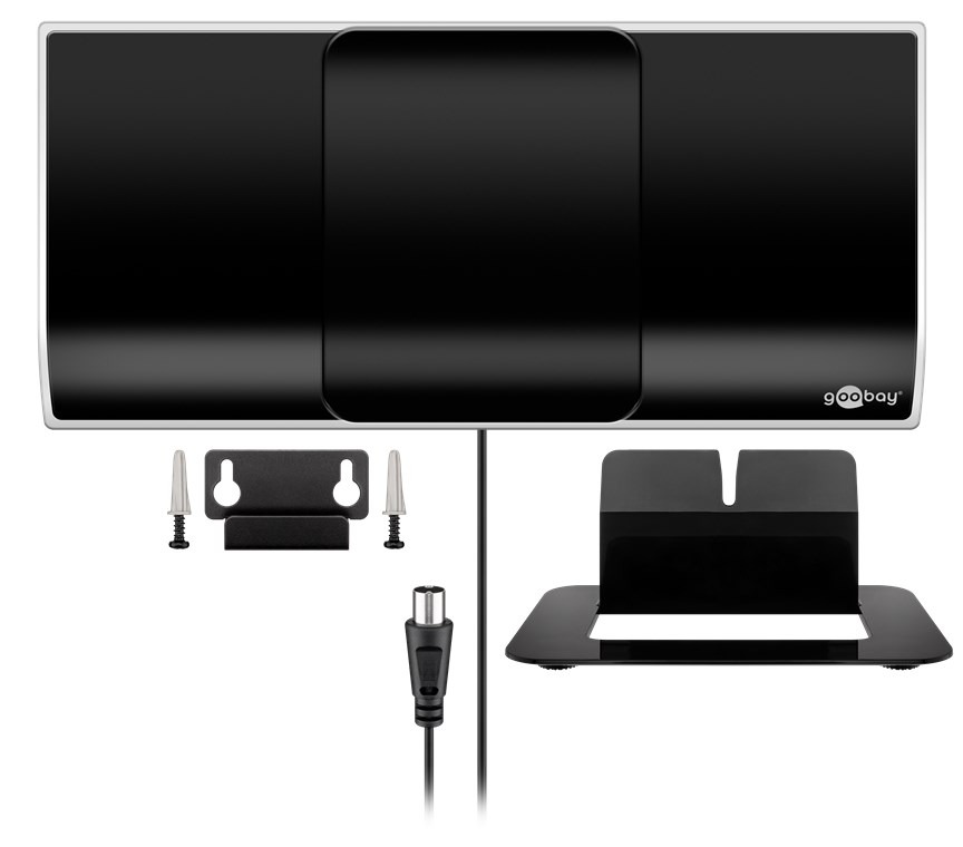 Goobay | Binnenantenne | Actief | UHF | Ontvangstbereik: 0-25 km | Versterking: 13 dB | ABS | Zwart - Afbeelding 7