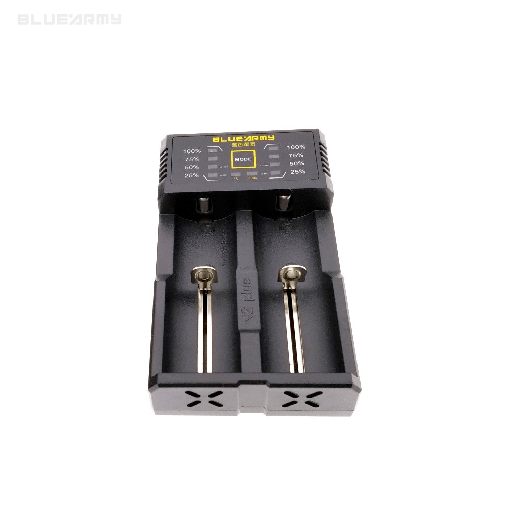 Blue Army | N2 Plus | Dubbele Batterijlader | Li-ion, NiCd, NiMH - Afbeelding 2