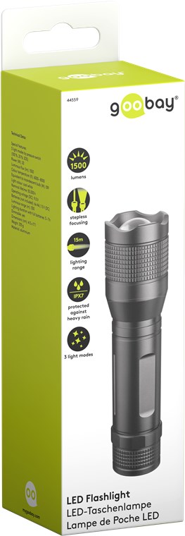 Goobay | Super Bright 1500 Zaklamp | 20W | 1500 lm | 3 Lichtstanden - Afbeelding 8