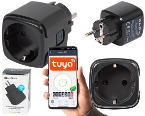 SmartLife / Tuya Slimme Stekker | Wi-Fi | IP21 | Energiemeter | 3680 W | Zwart - Afbeelding 2