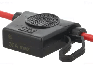 Product thumbnail IN-LINE ZEKERINGHOUDER VOOR ATC-ZEKERINGEN - MAX 30A - ZWART