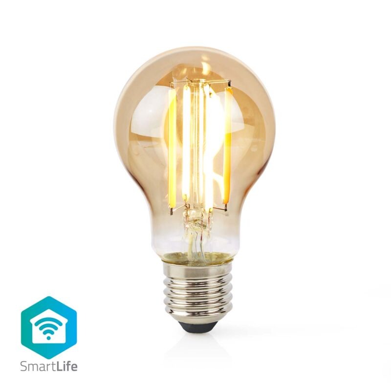 Product thumbnail SmartLife LED Normaallamp | Wi-Fi | E27 | 806 lm | 7 W | Goud Warm Wit | 1800K - 3000K
