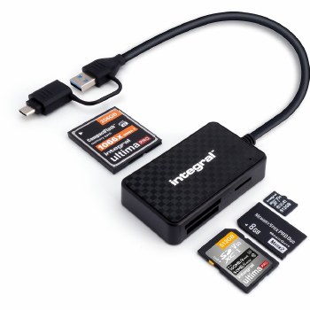 Product thumbnail Integral 4-in-1 Multi Card Reader USB 3.2 Gen 1