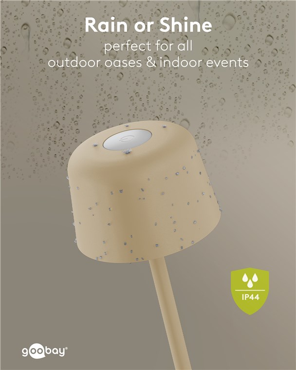 LED Tafellamp oplaadbaar 2W 3000K touch 25cm beige - Afbeelding 5