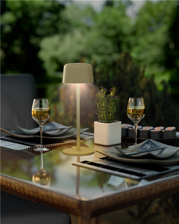 LED Tafellamp oplaadbaar 2W 3000K touch 25cm beige - Afbeelding 7