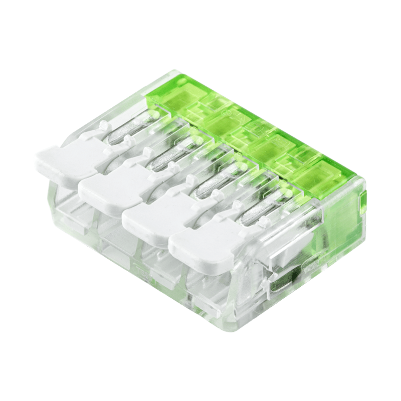 Product thumbnail PX 4-VOUDIGE DOORVOER VERBINDINGSKLEM 4 x 0.2 - 4 mm² VOOR MASSIEF EN SOEPEL