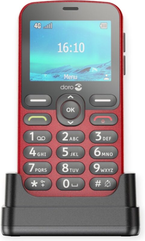Product thumbnail Doro | Leva E10 | 4G Telefoon | Rood | Inclusief bureaulader