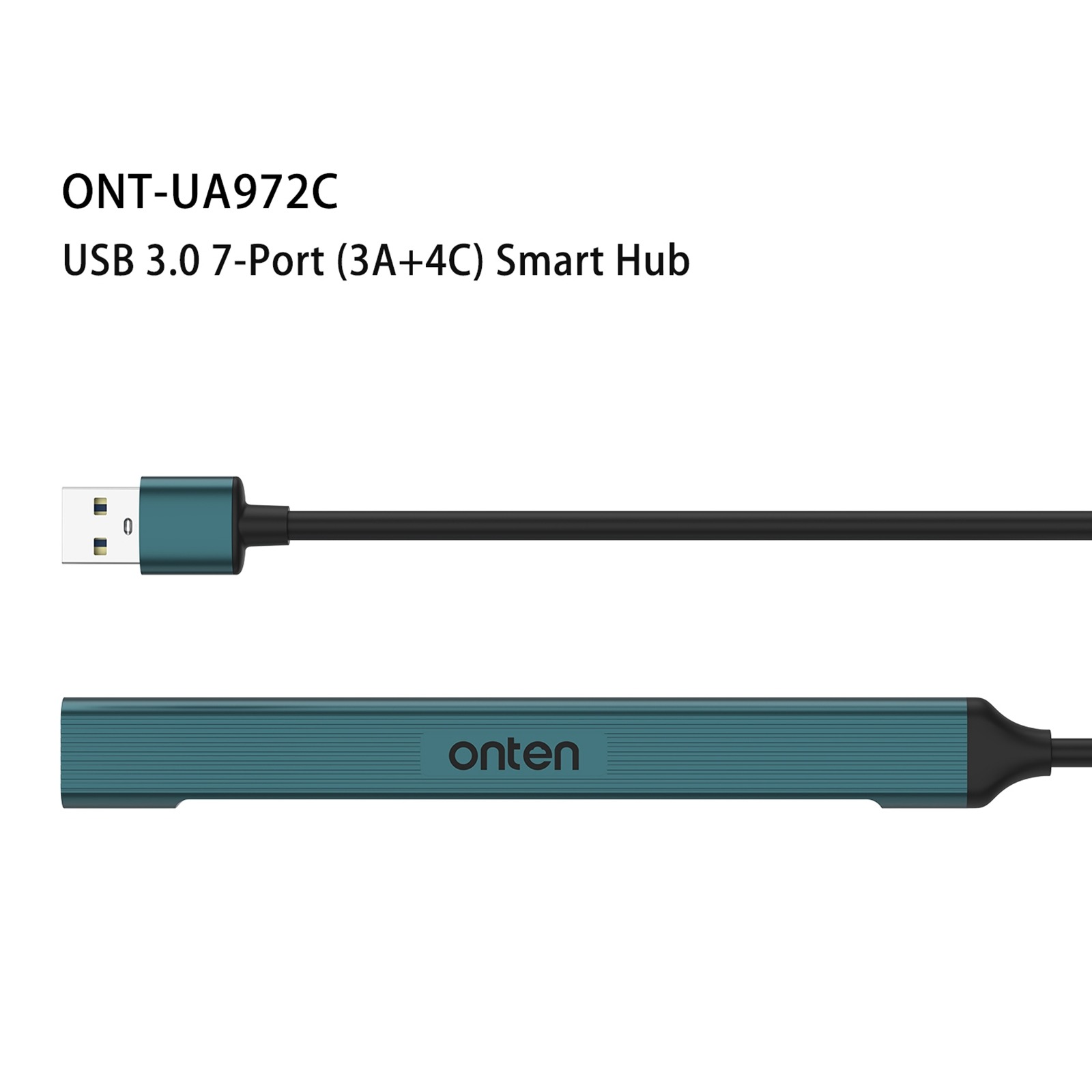 Onten USB-Hub | USB-C | 4 x USB-C | 2 x USB-A 2.0 | 1 x USB-A 3.0 - Afbeelding 4