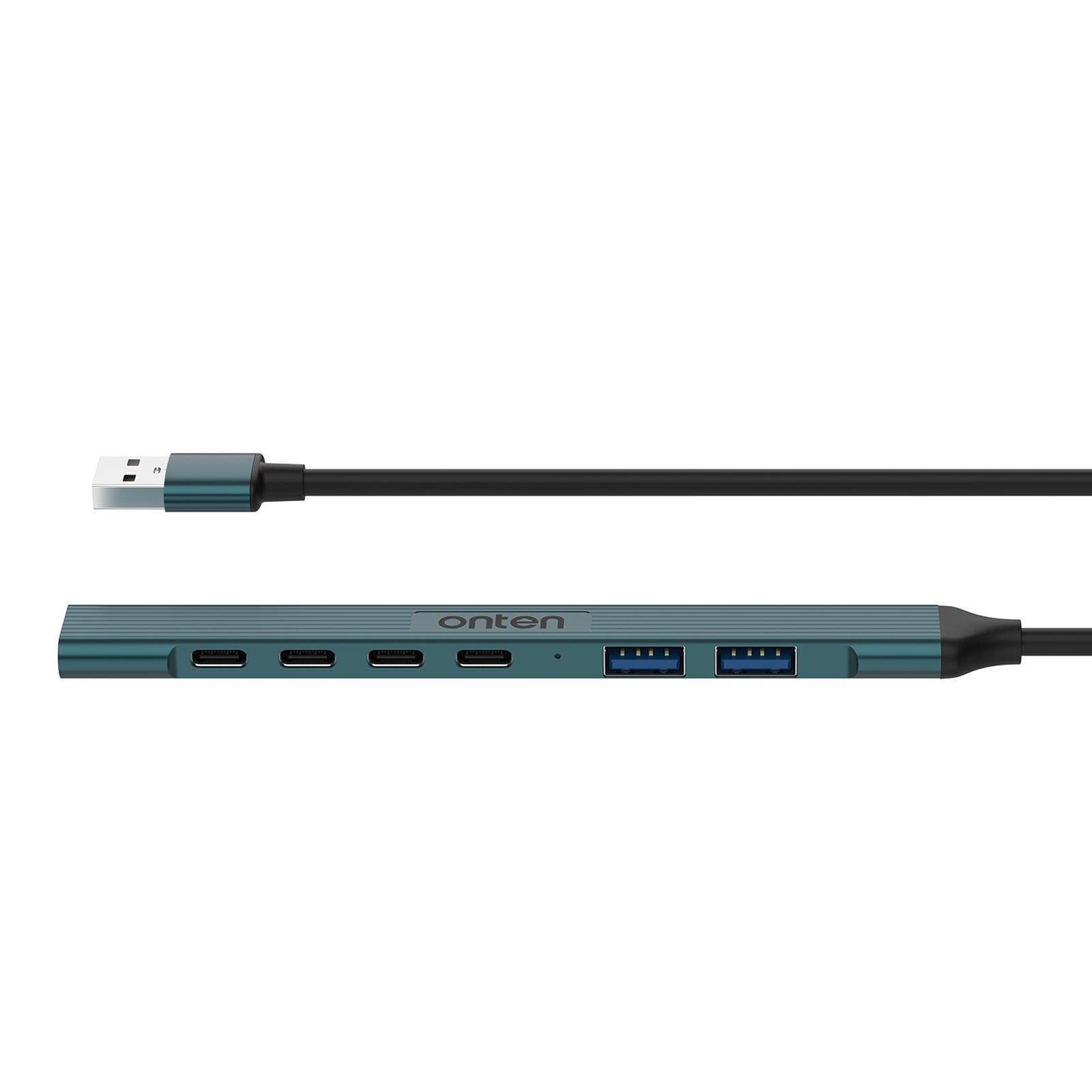 Onten USB-Hub | USB-C | 4 x USB-C | 2 x USB-A 2.0 | 1 x USB-A 3.0 - Afbeelding 2
