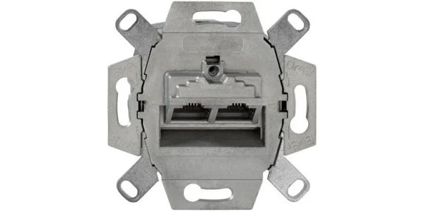 Product thumbnail RJ45 inbouw datacontactdoos CAT6 2-voudig