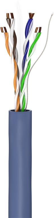 UTP CAT6A netwerkkabel blauw per meter massieve kern - Afbeelding 3