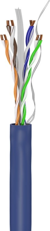 UTP CAT6A netwerkkabel blauw per meter massieve kern - Afbeelding 2