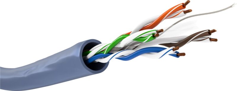 Product thumbnail UTP CAT6A netwerkkabel blauw per meter massieve kern