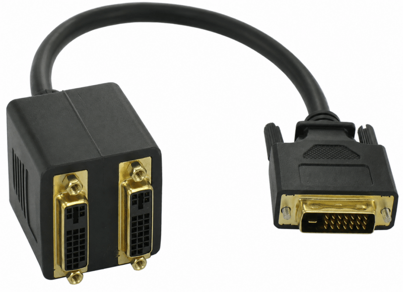 Product thumbnail DVI-D Splitkabel | DVI-D Male | 2x DVI-D Female | 0.20 meter