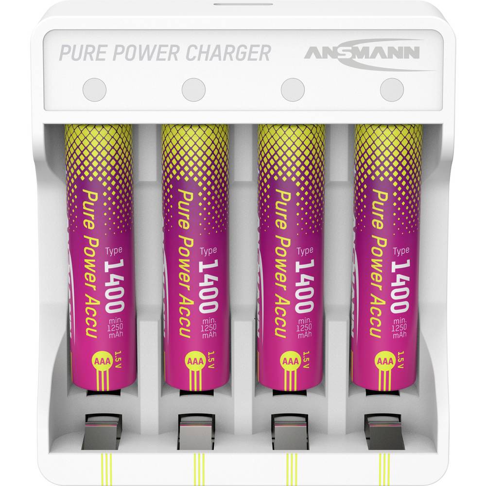 ANSMANN PURE POWER LADER INCL. 4× AAA LITHIUM 1400MAH - Afbeelding 2