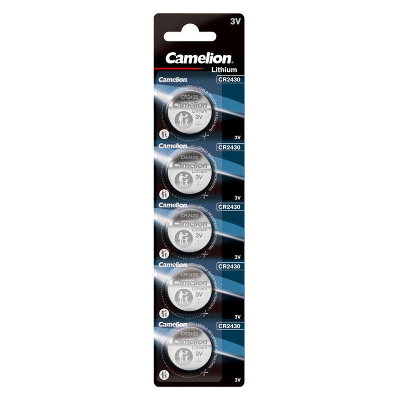 Product thumbnail Camelion CR2430 Lithium Knoopcelbatterij Blister 5 stuks