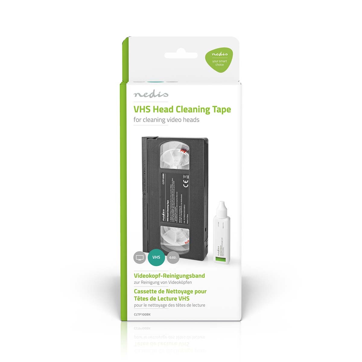 VHS REINIGINGSTAPE | 20 ml | HEAD CLEANING - Afbeelding 2