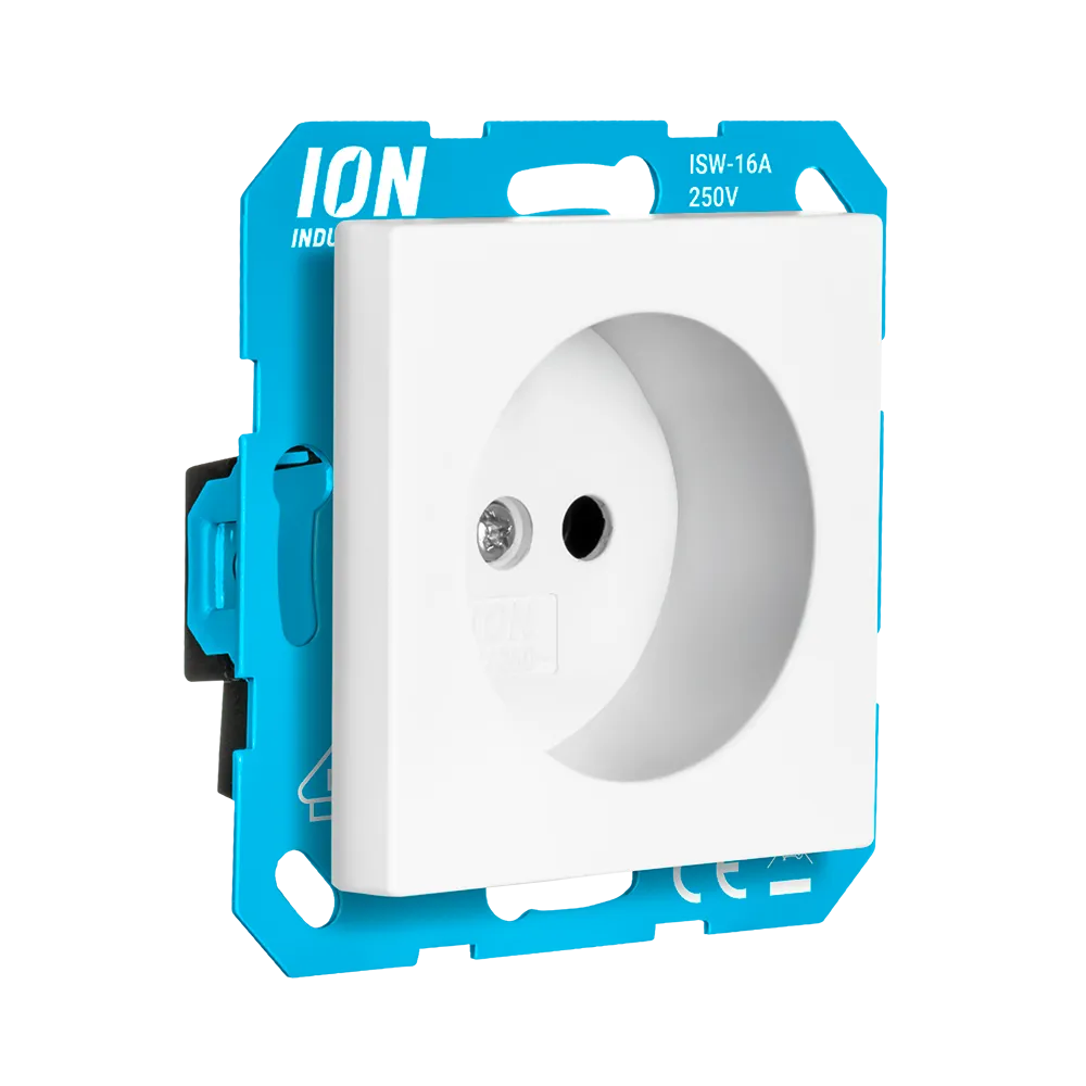 ION | Wandcontactdoos met kinderbeveiliging zonder randaarde | D1/J1/V1 | Glanzend Wit - Afbeelding 3