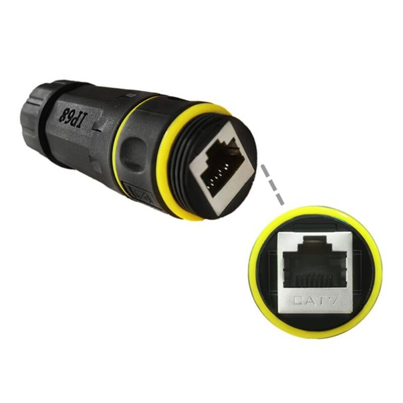 Product thumbnail Netwerkkoppelstuk | CAT6 / CAT6A / CAT7 | Afgeschermd | IP68 Waterproof