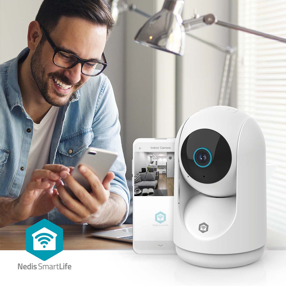 SmartLife Camera voor Binnen | Wi-Fi | Full HD (2304x1296) | Pan tilt | Nachtzicht | Wit - Afbeelding 2