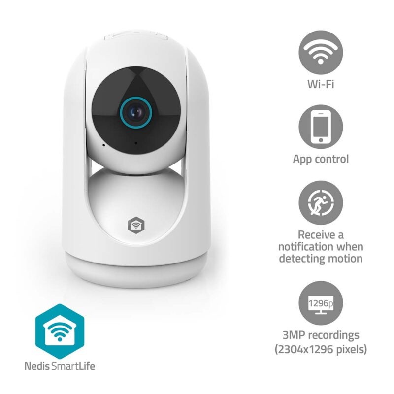 Product thumbnail SmartLife Camera voor Binnen | Wi-Fi | Full HD (2304x1296) | Pan tilt | Nachtzicht | Wit