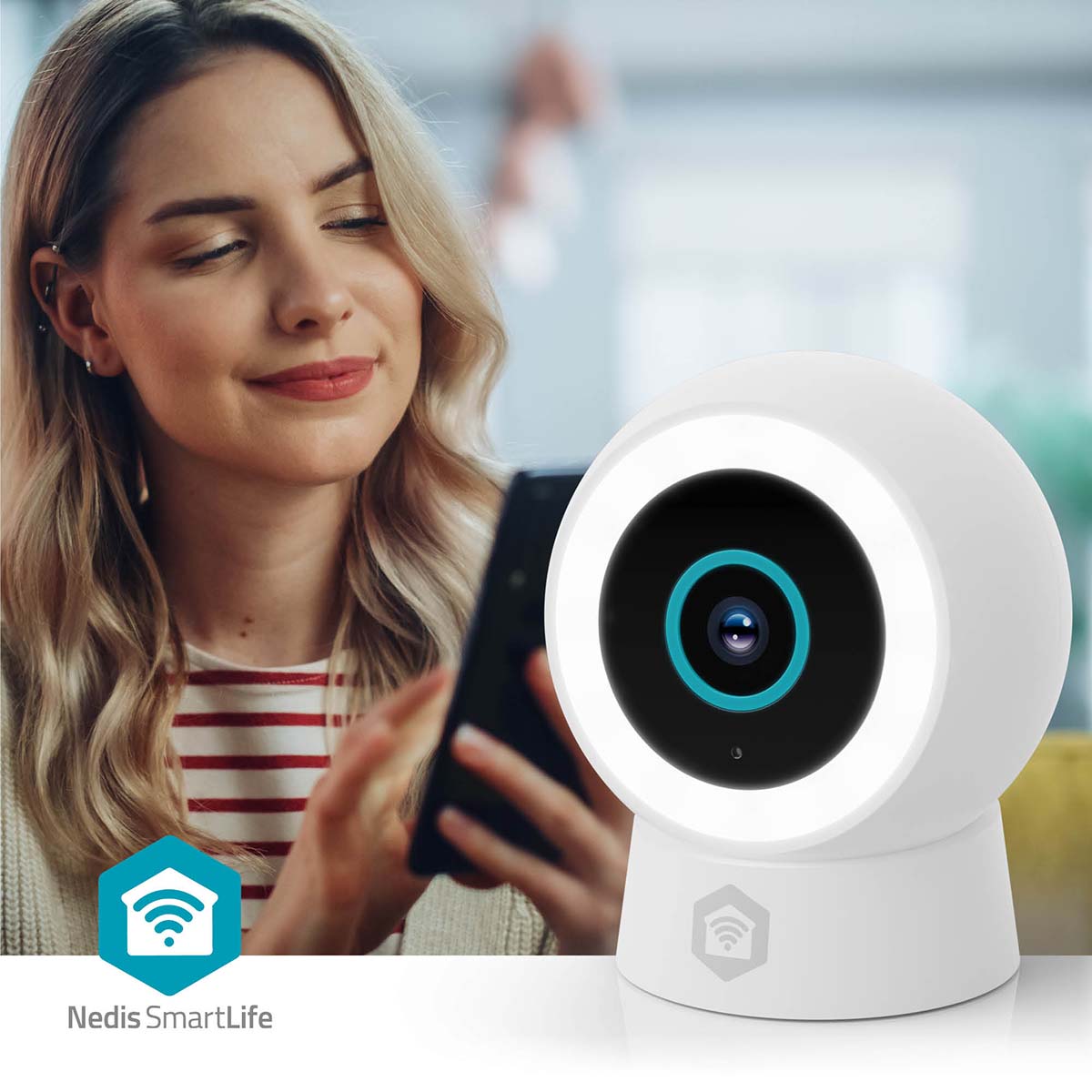 SmartLife Camera voor Buiten | Wi-Fi | Full HD 3MP | IP65 | Nachtzicht | Wit - Afbeelding 12