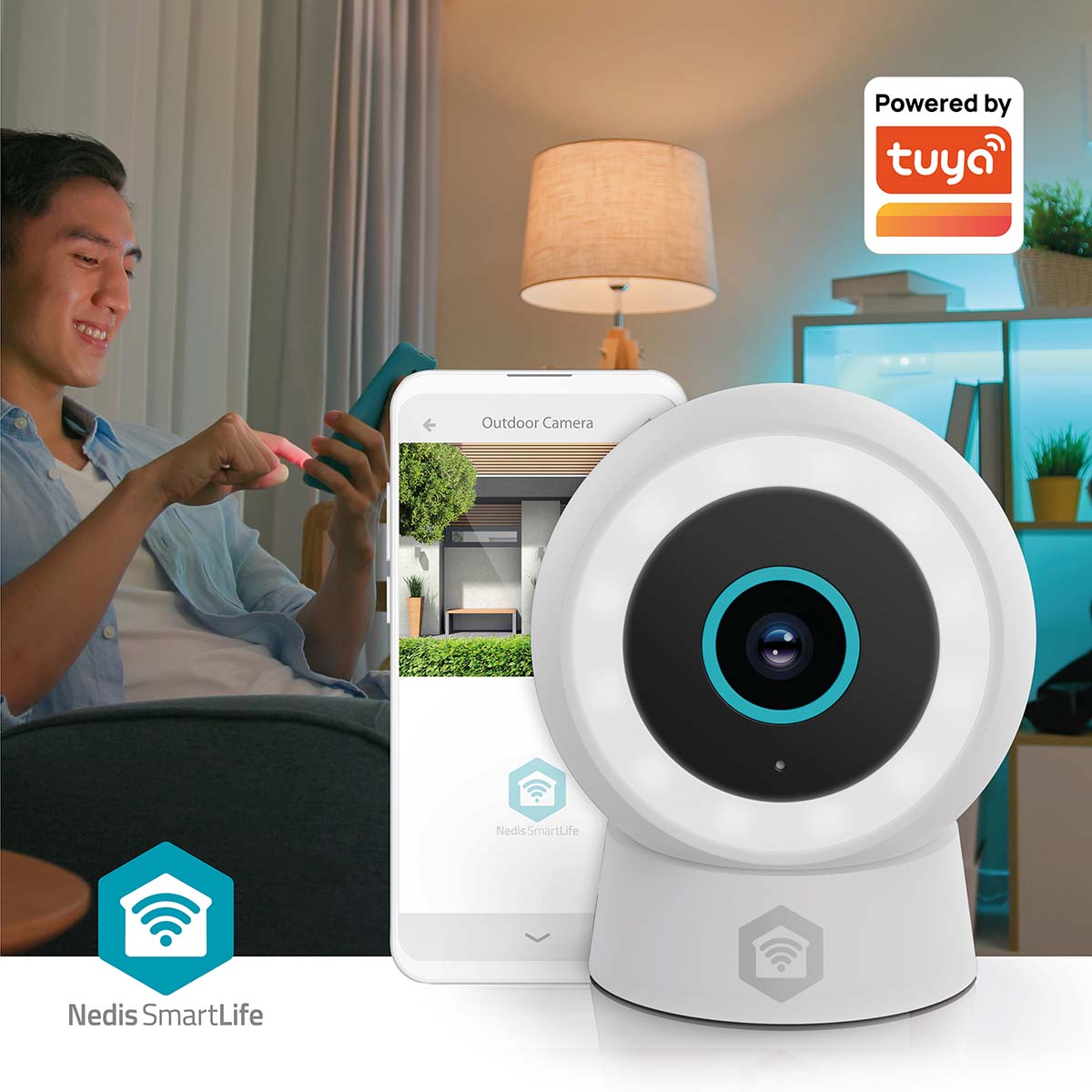 SmartLife Camera voor Buiten | Wi-Fi | Full HD 3MP | IP65 | Nachtzicht | Wit - Afbeelding 8