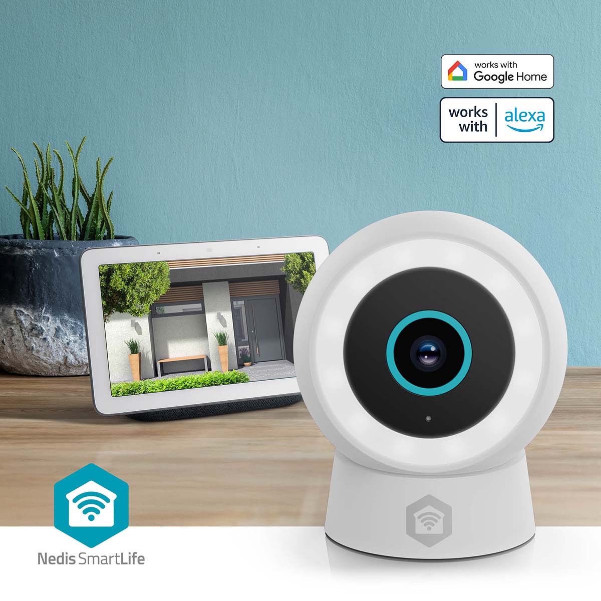 SmartLife Camera voor Buiten | Wi-Fi | Full HD 3MP | IP65 | Nachtzicht | Wit - Afbeelding 7