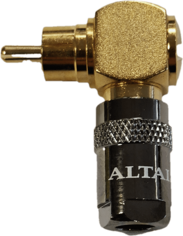 Product thumbnail ALTAI RCA-STEKKER | 90° HAAKS | VERGULD | WIT | HQ