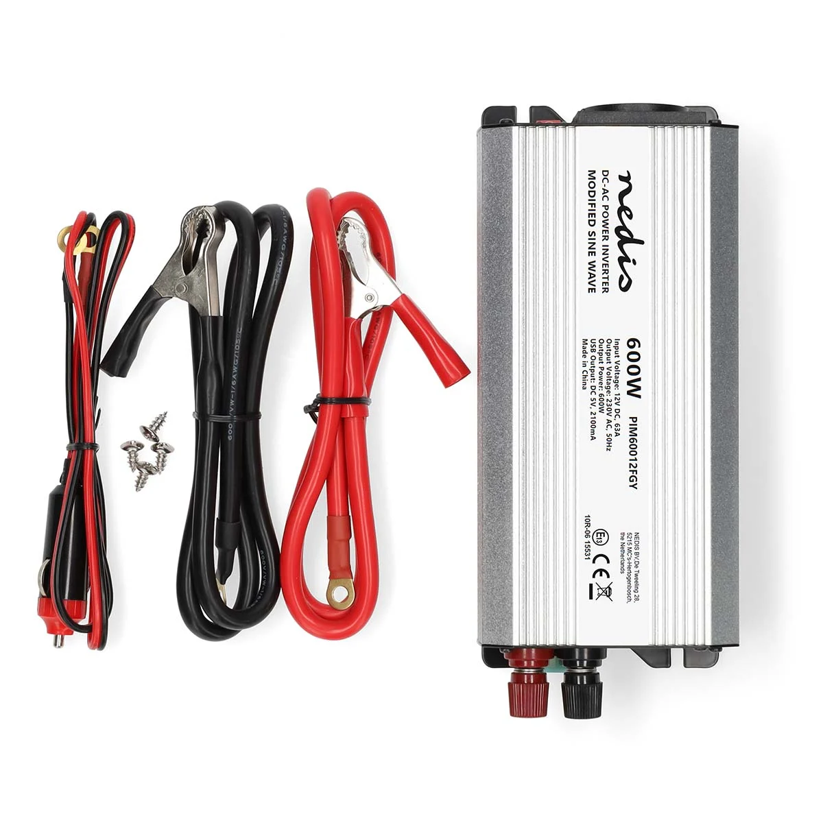 600W 12VDC IN / 230VAC UIT INVERTER MET GEMODIFICEERDE SINUSGOLF - Afbeelding 5