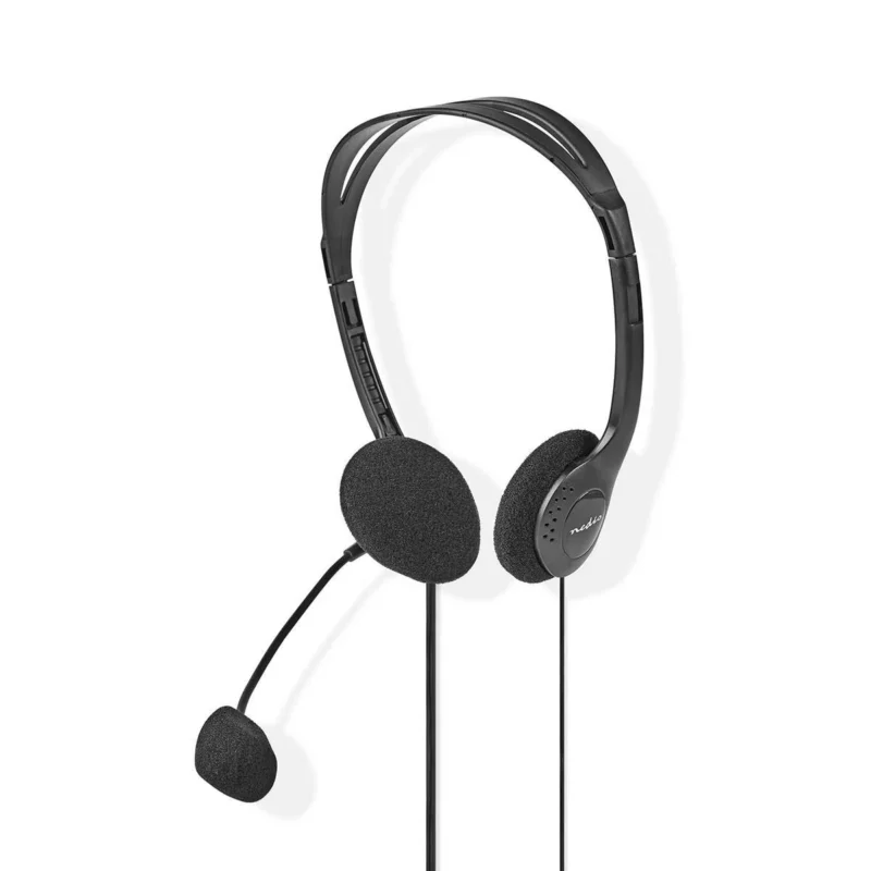 Product thumbnail NEDIS PC HEADSET | 2 X 3.5MM | ON-EAR | OPKLAPBARE MICROFOON | ZWART