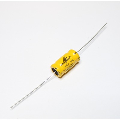Product thumbnail Elco axiaal 15uF/35V 10x19mm bipolair