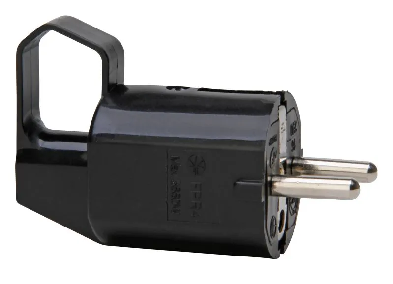 Product thumbnail Kopp | Stekker Randaarde Met Trekoog | 230V | Zwart