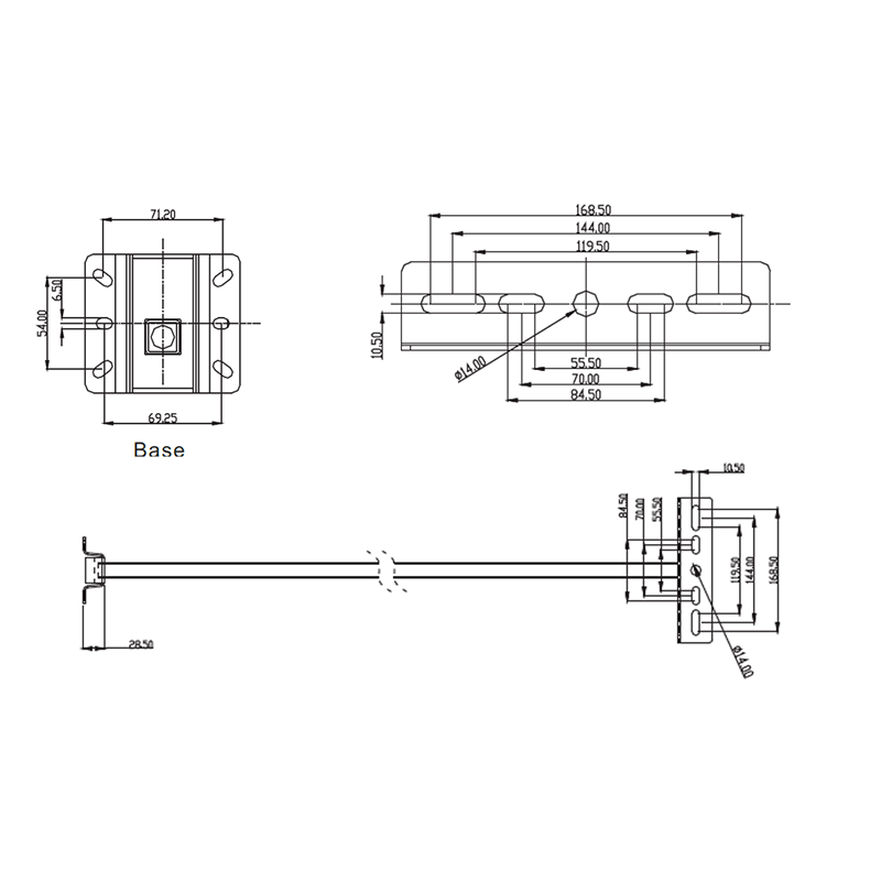 UNIVERSELE MUURSTEUN 50CM TBV LED STRALER - Afbeelding 2