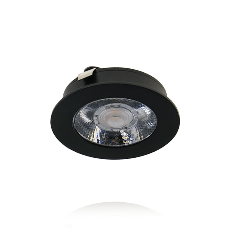 Product thumbnail PX | Meubelinbouwspot | 3W | 12V | 2700K | Zwart Metaal | Dimbaar