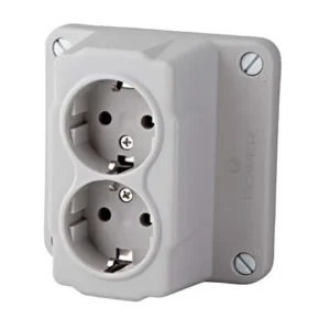 Power | Deksel met WCD 2-voudig | Grijs | T.b.v. Power Kabeldoos
