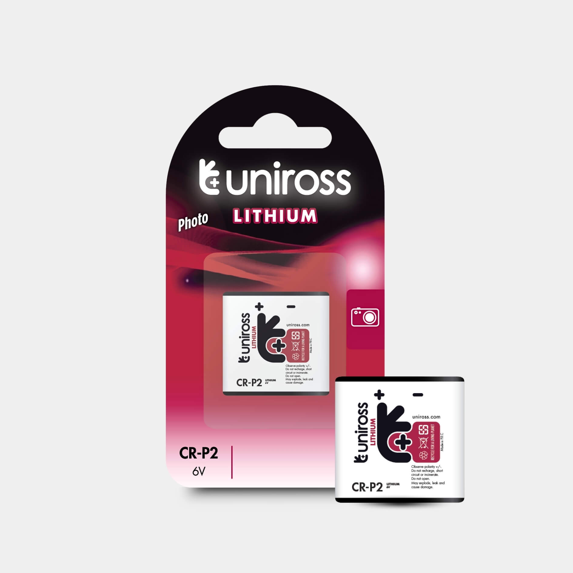 UNIROSS CR-P2 lithium batterij 6V