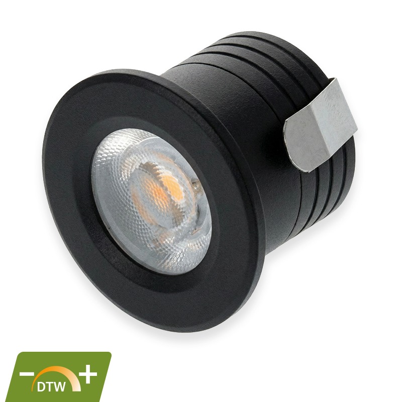 Product thumbnail MINI INBOUW LED-SPOT | 2W | DIMBAAR | ZWART | DIMTOWARM | IP44