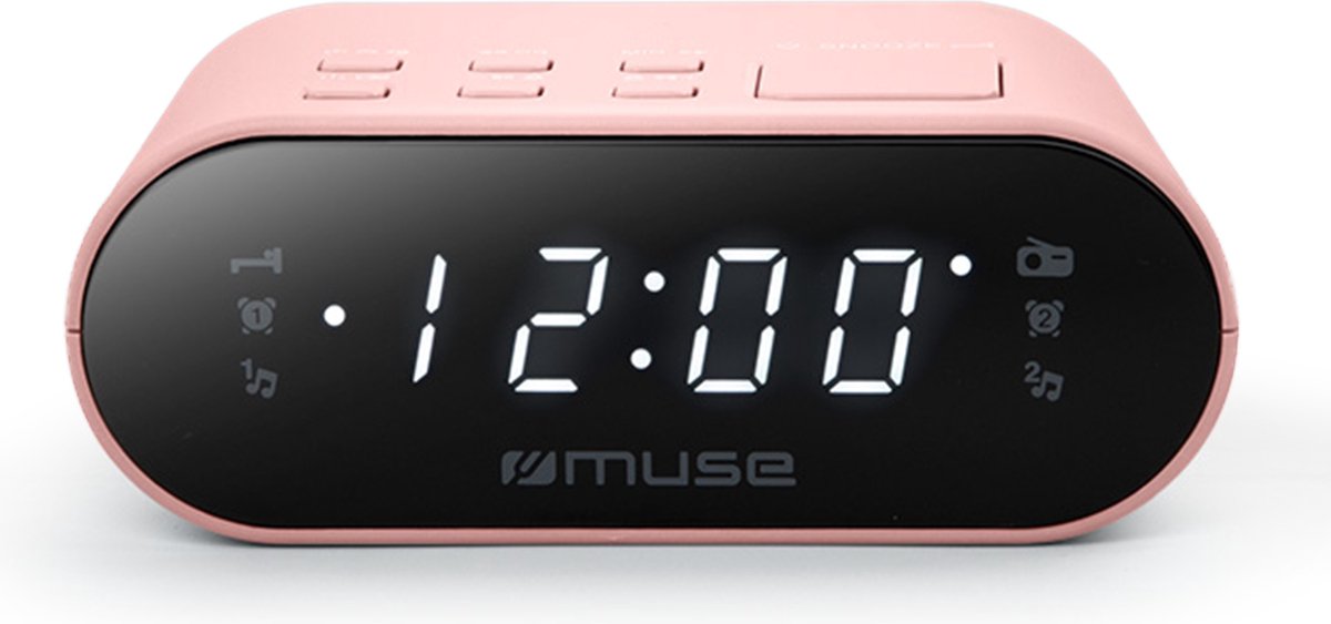 Muse | M-10 LA | Digitale FM Wekkerradio | Roze - Afbeelding 3