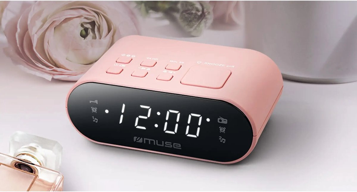 Muse | M-10 LA | Digitale FM Wekkerradio | Roze - Afbeelding 2