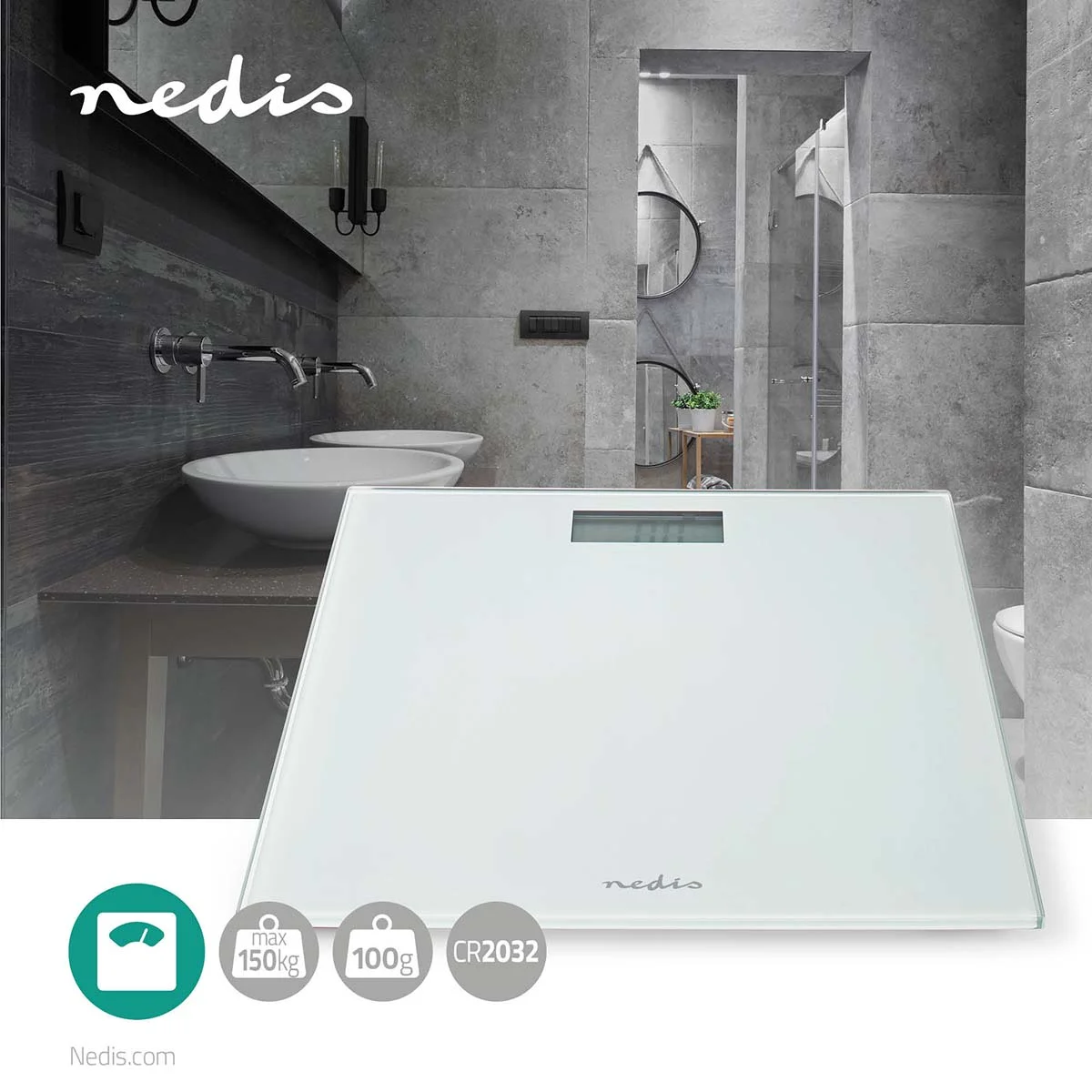 Nedis Digitale Personenweegschaal max. 150kg - Afbeelding 2