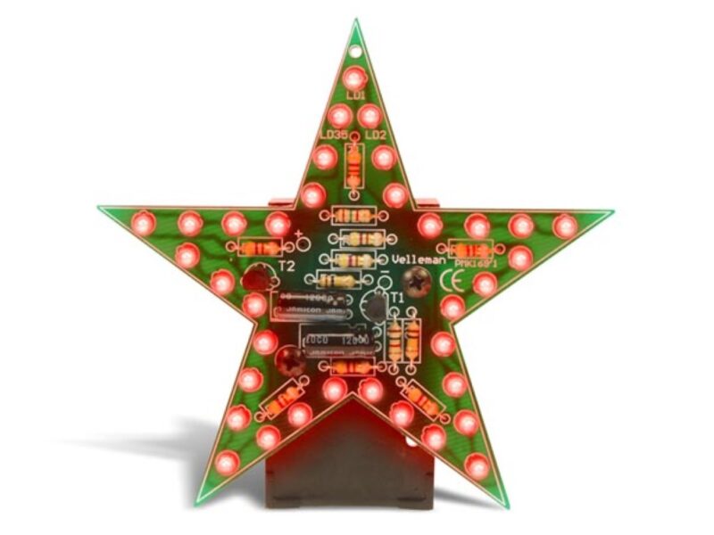 Product thumbnail Soldeerkit, DIY, knipperende rode LED ster